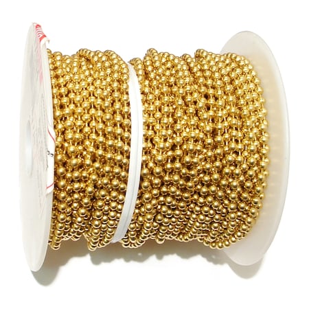 Midwest Fastener #6 x 100' Ball Chain Reel Brass 17604